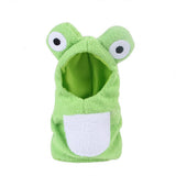 Frog Shape Cute Pet Parrot Outfit Winter Coat Warm Cozy Hooded Bird Fleece Cotton Clothes Lovely Bird Exotic Costume Style