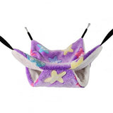 Pet Sugar Glider Hamster Double-layer Hammock Thicken Plush Hanging Squirrel Sleeping Bag Mat