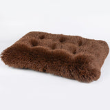 Long Plush Dog Bed Square Dog Mat Pet Cushion Blanket Soft Fleece Cat Cushion Puppy Chihuahua Sofa Mat Pad For Small Large Dogs