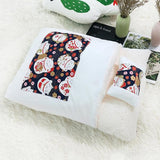 Winter Warm Pet Dog Cave Bed Soft Fleece Washable Removable for Cat Puppy Japanese Style Sleeping Bag Cushion House