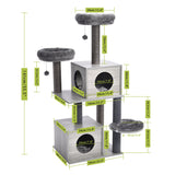 Cat's Tree Tower Condo Scratcher Home Furniture Pets House Hammock Cats Climbing Furniture Pets House Hammock Cat's Tree Tower