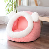 Cat Bed Dog House Cozy Calming Foldable Fleece Tent Cave Nest Hood Beds for Small Medium Pets Washable Warming Sleeping Kennel