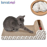 Cat Scratcher Board Corrugated Paper Toys With Bells Catnip Cat Scratcher Toy Grinding Nails Protect Furniture Pet Products