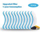 DownyPaws 4/8/12PCS Cat Water Fountain Replacement Filters for WF050/WF060 Activated Carbon Filter for Pet Auto Drinking Feeder