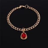 S-L Chic Crystal Pendant Pet Collar Fashion Holiday Party Collars For Pets Gold Color Chain Cats Puppy Dogs Supplies Accessories
