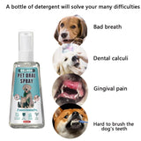 HOT Sale 60ml Cats Dogs Anti Portable Oral Care Spray Pet Breath Freshener Bad Teeth Deodorant Treatment Odor Remove Wholesale