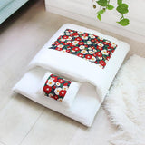 Winter Warm Pet Dog Cave Bed Soft Fleece Washable Removable for Cat Puppy Japanese Style Sleeping Bag Cushion House