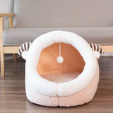Cat Bed Dog House Cozy Calming Foldable Fleece Tent Cave Nest Hood Beds for Small Medium Pets Washable Warming Sleeping Kennel