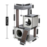 Cat's Tree Tower Condo Scratcher Home Furniture Pets House Hammock Cats Climbing Furniture Pets House Hammock Cat's Tree Tower