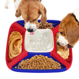 Dog Instant Non-Electric Automatic Slow Feeder Food Catapult Dispenser Anti-slip Pad with Puzzle Placemat Pet Training Toy Set