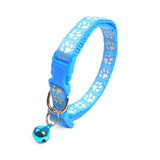 Colorful Cute Bell Collar Adjustable Buckle Cat Collar Pet Supplies Footprint Personalized Kitten Collar Small Dog Accessories