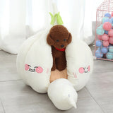 Pet Garlic House Bed Warm Fun Cat Litter Couch Cozy Comfortable Nest  Semi-Enclosed Cushion Dog Cat Accessories Kennel