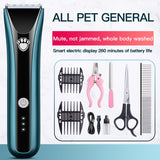 Professional Pet Hair Clipper Dog Electric Clippers Animal Grooming Clippers Cat Cutter Shaver Set IPX7 Waterproof Rechargeable