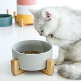 Ceramic Pet Bowl Cat Puppy Feeding Supplies Double Pet Bowls Dog Food Water Feeder Dog Accessories Durable multiple color option