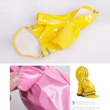 Pet Small Dog Raincoat PU Reflective Waterproof Clothes Hooded Jumpsuit Rainwear for Small Medium Dogs Teddy Chihuahua