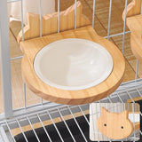 Cat Ceramic Bowl Dog Food Bowl Pet Wire Cage Removable Feeder Crate Feeding Crock Water Dish for Puppy Rabbit