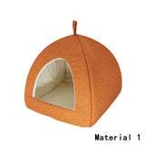 Dropshipping Foldable 2-in-1 Cat Bed Indoor Kitten Tent House Warm For Small Pet Pad Dog Nest  Cave Sleeping Cozy Plush Mat