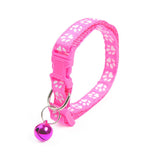Colorful Cute Bell Collar Adjustable Buckle Cat Collar Pet Supplies Footprint Personalized Kitten Collar Small Dog Accessories