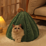 Hot Sell Cat Bed Warm Pet Basket Cozy Dog House Kitten Lounger Cushion Cat House Tent For Small Dog Mat Washable Cave Pets Beds