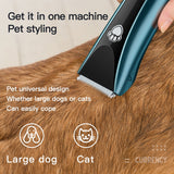 Professional Pet Hair Clipper Dog Electric Clippers Animal Grooming Clippers Cat Cutter Shaver Set IPX7 Waterproof Rechargeable