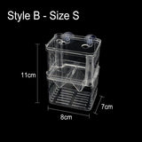 Baby Fishes Acrylic Aquarium Hatchery For Guppy Fish Isolation Breeding Box With Suction Cup Transparent Fish Tank Incubator