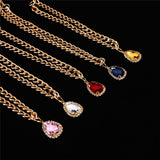 S-L Chic Crystal Pendant Pet Collar Fashion Holiday Party Collars For Pets Gold Color Chain Cats Puppy Dogs Supplies Accessories