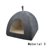 Dropshipping Foldable 2-in-1 Cat Bed Indoor Kitten Tent House Warm For Small Pet Pad Dog Nest  Cave Sleeping Cozy Plush Mat