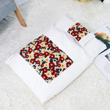 Winter Warm Pet Dog Cave Bed Soft Fleece Washable Removable for Cat Puppy Japanese Style Sleeping Bag Cushion House
