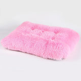 Long Plush Dog Bed Square Dog Mat Pet Cushion Blanket Soft Fleece Cat Cushion Puppy Chihuahua Sofa Mat Pad For Small Large Dogs