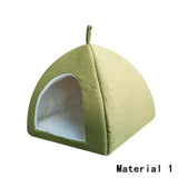Dropshipping Foldable 2-in-1 Cat Bed Indoor Kitten Tent House Warm For Small Pet Pad Dog Nest  Cave Sleeping Cozy Plush Mat