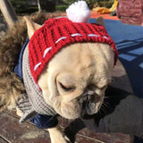 Winter Dog Cap Christmas Pet Hats Dog Accessories Woolen Puppy Hat With Ball Headwear for Small Dogs French Bulldog Pet Products