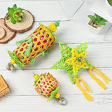Natural Bamboo Rattan/Paper Weaving Cage Pet Bird Chewing Toys Parrot Cage Foraging Shredder Home Hanging Decoration