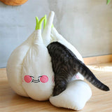 Pet Garlic House Bed Warm Fun Cat Litter Couch Cozy Comfortable Nest  Semi-Enclosed Cushion Dog Cat Accessories Kennel