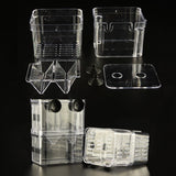 Baby Fishes Acrylic Aquarium Hatchery For Guppy Fish Isolation Breeding Box With Suction Cup Transparent Fish Tank Incubator