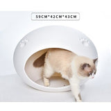 Cat Litter Mat Dog House Outdoor Rainproof Four Seasons General Semi-enclosed Cat Egg-shaped Pet Products Alfombra Gato Arena