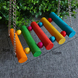 Parrots Toys Swing Balls Climbing Toy Chewing Training Ladders Hanging Hammock Natural Wood Birds Pets Bird Supplies