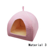Dropshipping Foldable 2-in-1 Cat Bed Indoor Kitten Tent House Warm For Small Pet Pad Dog Nest  Cave Sleeping Cozy Plush Mat