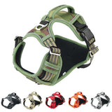 Pet Dog Harness 1000D Oxford Cloth Reflective Service Dog Vest with Vertical Handle Adjustable Dog Collars For Big Medium Dogs