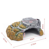 Reptile Shelter Hiding Cave Small Critter Cavern Turtle Basking Ledges Shale Step Ledge for Reptiles Amphibians Terrarium Decor