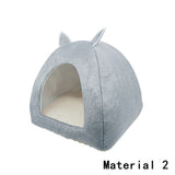 Dropshipping Foldable 2-in-1 Cat Bed Indoor Kitten Tent House Warm For Small Pet Pad Dog Nest  Cave Sleeping Cozy Plush Mat