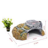 Reptile Shelter Hiding Cave Small Critter Cavern Turtle Basking Ledges Shale Step Ledge for Reptiles Amphibians Terrarium Decor