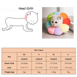 Rainbow Flower Cat Elizabethan Collar Pet Dog Neck Cone Recovery Collar Anti-bite Protective Medical Neck Ring Pet Accessories