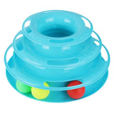 3 Levels Cat Pet Toy Cat Toys Intelligence Triple Play Disc Cat Toy Balls Cat Crazy Ball Disk Interactive Toy for IQ Traning