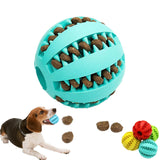 Dog Toy Chew Balls Pet Dog Cat Elasticity Teeth Cleaning Puppy Interactive Bite Toy Dog Feeder Food Leakage Toys Pet Products