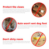 4pcs No-Slip Dog Shoes Rain Wear Waterproof Reflective Boots Paw Protector Outdoor Sock for Medium Large Dogs Rose Blue
