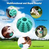 Dog Toy Chew Balls Pet Dog Cat Elasticity Teeth Cleaning Puppy Interactive Bite Toy Dog Feeder Food Leakage Toys Pet Products