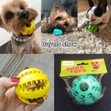 Dog Toy Chew Balls Pet Dog Cat Elasticity Teeth Cleaning Puppy Interactive Bite Toy Dog Feeder Food Leakage Toys Pet Products