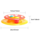 3 Levels Cat Pet Toy Cat Toys Intelligence Triple Play Disc Cat Toy Balls Cat Crazy Ball Disk Interactive Toy for IQ Traning