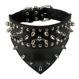 2" Wide Pet Dog Bandana Collars Leather Spiked Studded Pet Dog Collar Scarf Neckerchief  Fit For Medium Large Dogs Pitbull Boxer