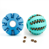 Dog Toy Chew Balls Pet Dog Cat Elasticity Teeth Cleaning Puppy Interactive Bite Toy Dog Feeder Food Leakage Toys Pet Products